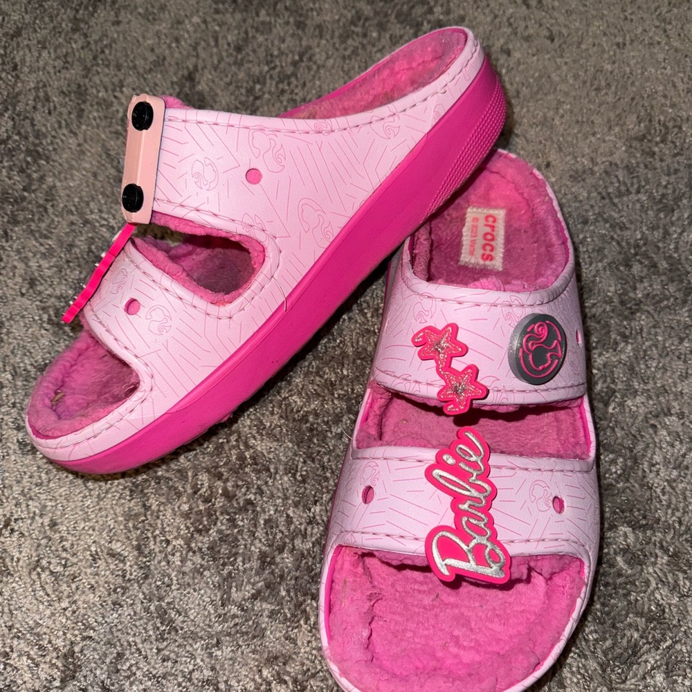 Barbie Pink Platform Crocs Size 12